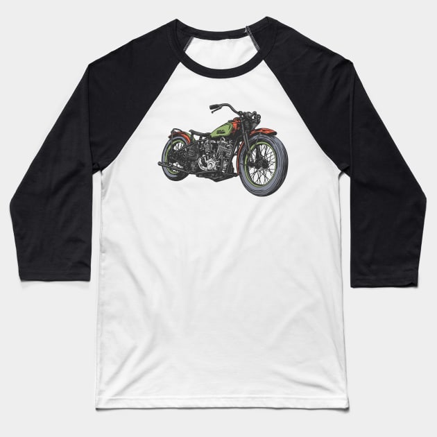 Custom Bike Baseball T-Shirt by nerdgonalley